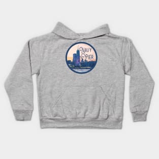 Navy Pier Decal Kids Hoodie